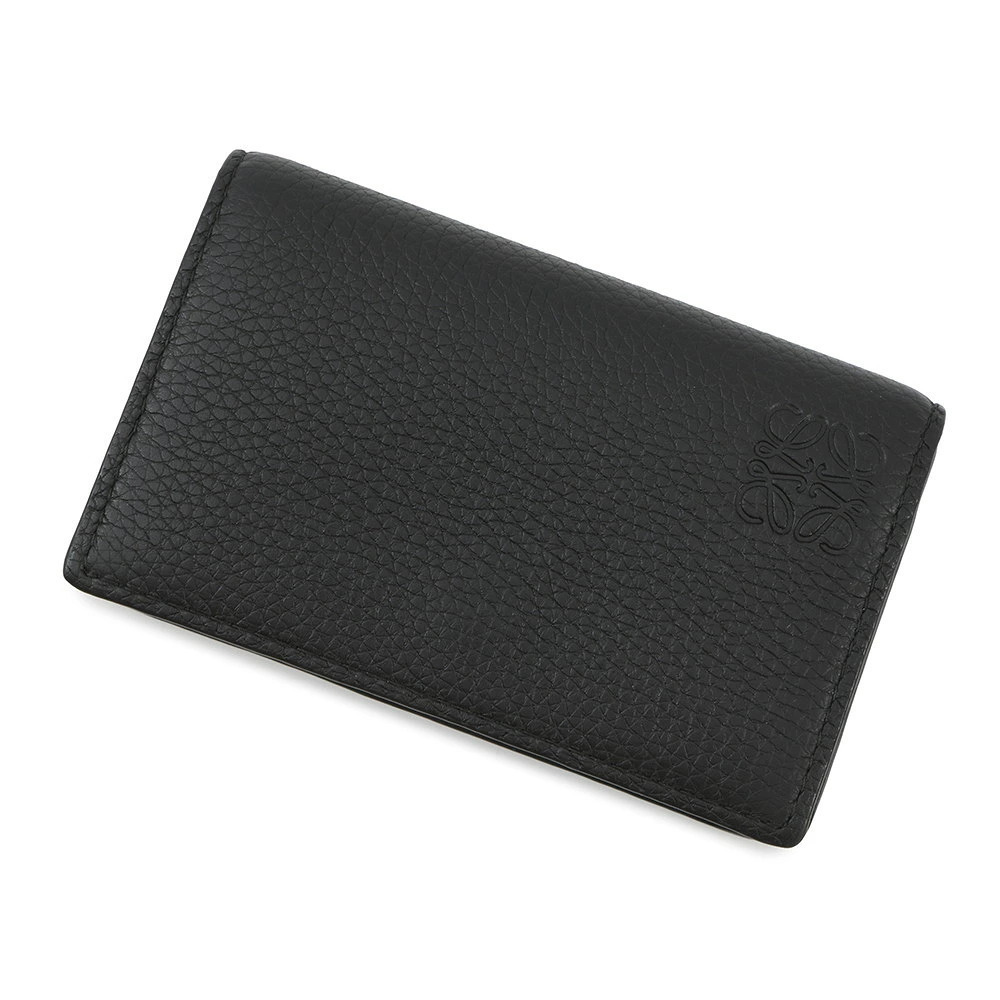 Loewe Card Case Wallet Anagram Business Soft Grain Calf Leather Wallet Black